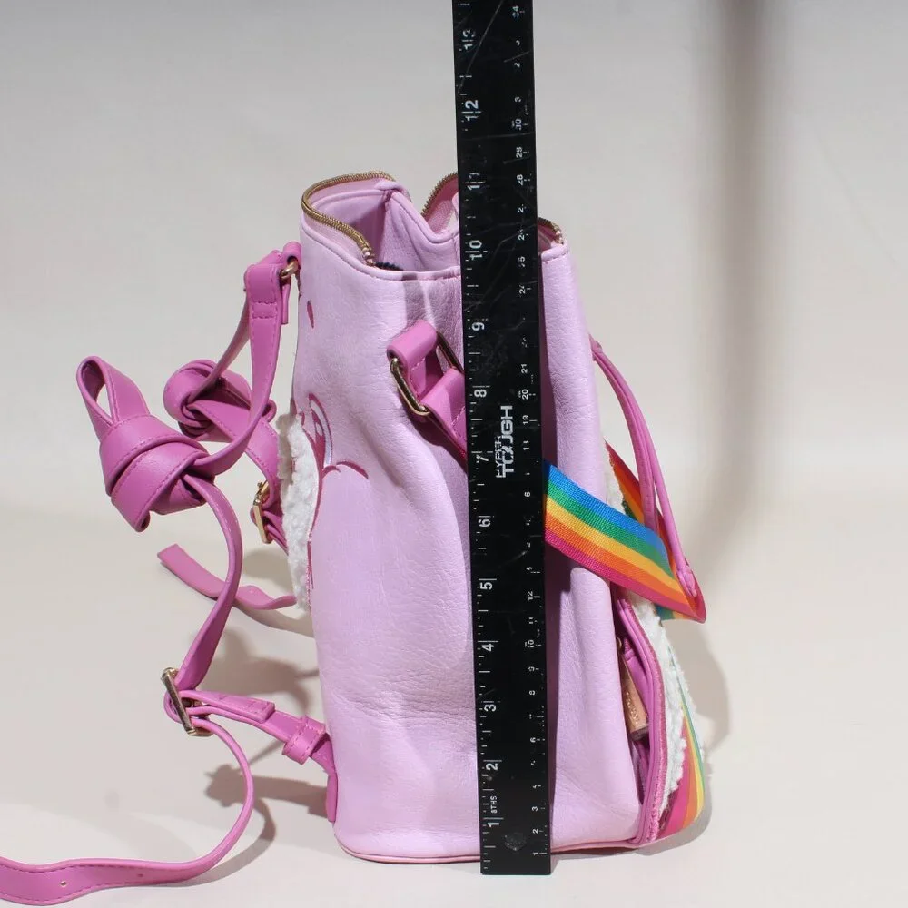 Danielle Nicole Care Bears Cheer Bear Pink Rainbow Convertible Backpack & Bag - Picture 6 of 13